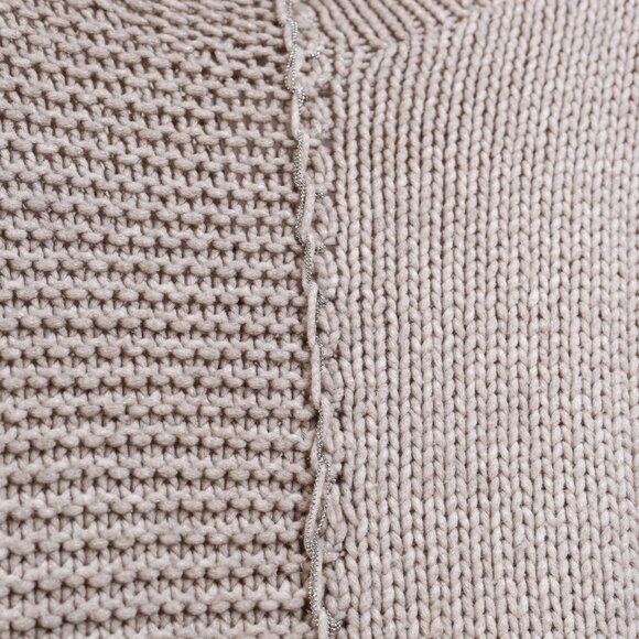Fabiana Filippi Taupe Merino-Wool Beaded High-Neck Sweater - Picture 7 of 11